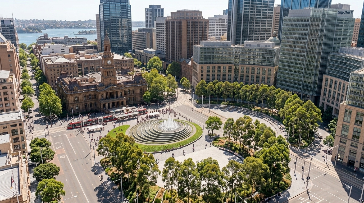 Town Hall Plaza - 2126 long term vision Citi (group) the benevolent gift to City of Sydney